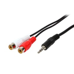 CABLE AUDIO 1xJACK 35M A 2xRCA H LOGILINK 02M