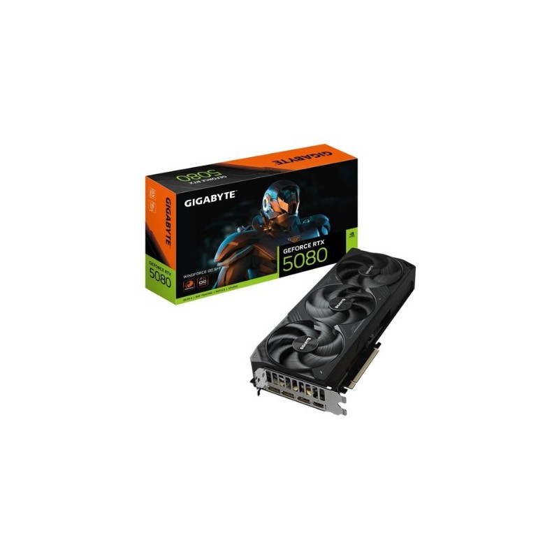 TARJETA GRaFICA GIGABYTE RTX 5080 16GB WINDFORCE OC SFF TARJETA GRaFICA GIGABYTE RTX 5080 16GB WINDFORCE OC SFF