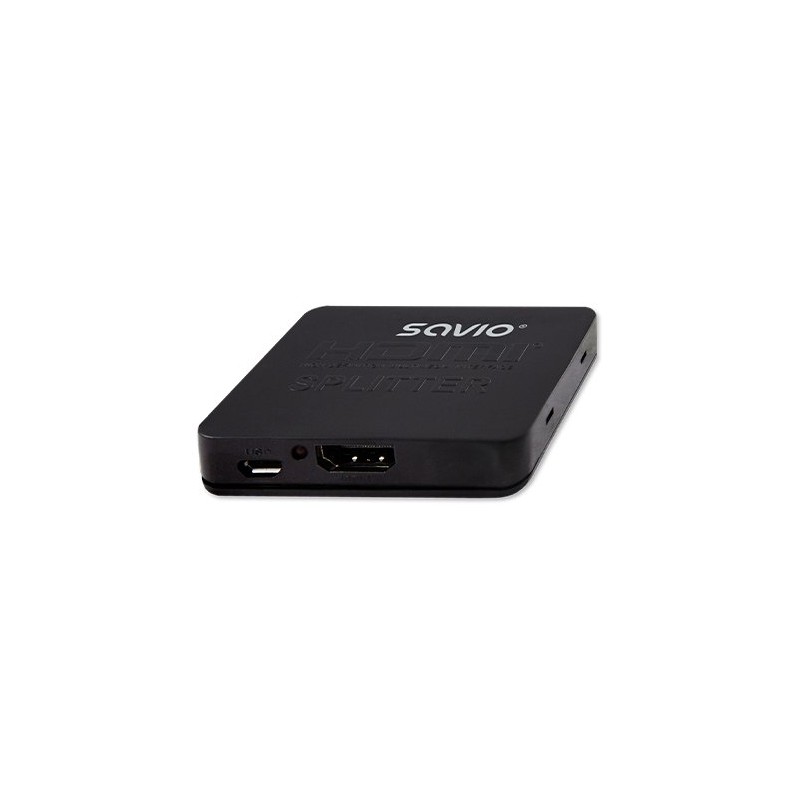 SPLITTER 1X2 HDMI 4K 3D SAVIO CL 93 NEGRO