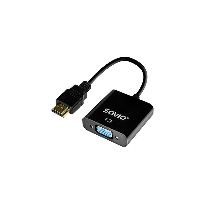 ADAPTADOR HDMI M VGA H NEGRO SAVIO AK 75 ADAPTADOR HDMI M VGA H NEGRO SAVIO AK 75