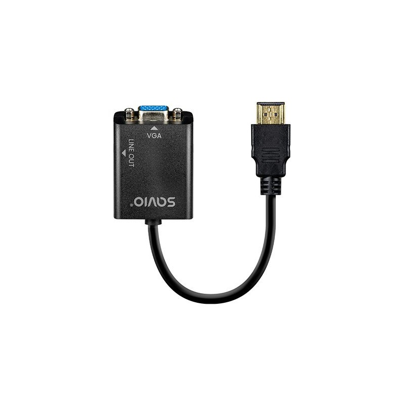ADAPTADOR HDMI M VGA H MINI JACK 35 MM