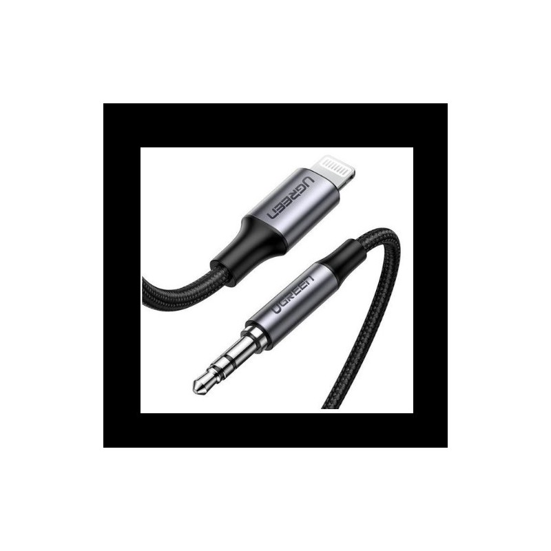 CABLE UGREEN LIGHTNING TO 35MM MALE ADAPTER 1M CABLE UGREEN LIGHTNING TO 35MM MALE ADAPTER 1M