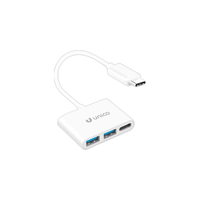 ADAPTADOR UNICO TIPOC A 2 USBA Y USB TIPOC