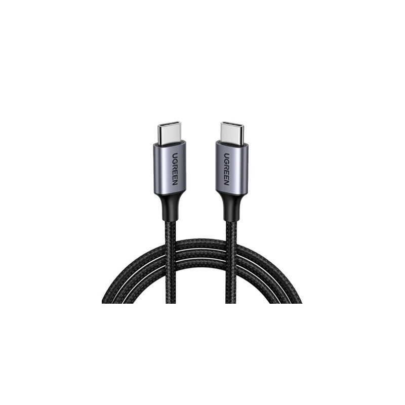 CABLE UGREEN USB C ALUMINUM TRENZADO 1M BLACK CABLE UGREEN USB C ALUMINUM TRENZADO 1M BLACK