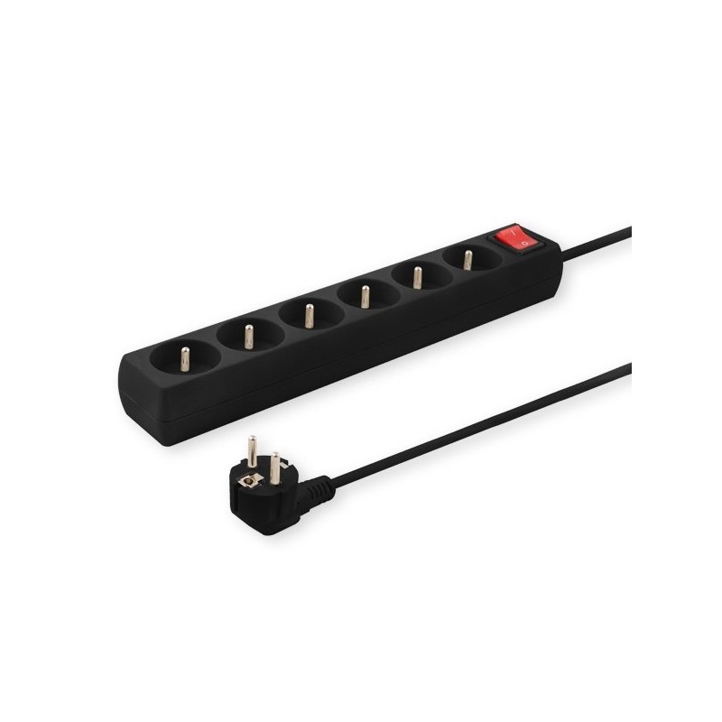 REGLETA DE 5 ENCHUFES 15M NEGRO SAVIO LZ 01