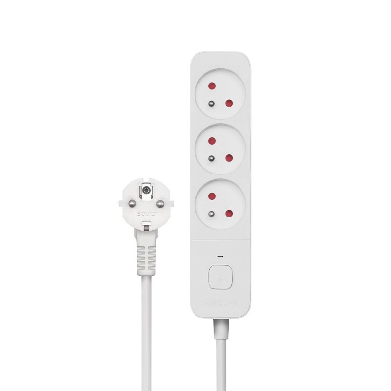 REGLETA DE 3 ENCHUFES 15M BLANCO SAVIO LZ 07 REGLETA DE 3 ENCHUFES 15M BLANCO SAVIO LZ 07