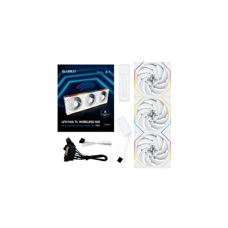 VENTILADOR 120X120 LIAN LI UNIFAN TL120 WIRELESS WHITE 3