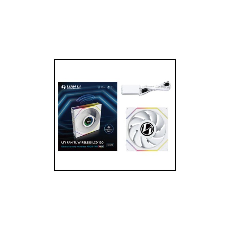 VENTILADOR 120X120 LIAN LI UNIFAN TL LCD WIRELESS WHITE VENTILADOR 120X120 LIAN LI UNIFAN TL LCD WIRELESS WHITE