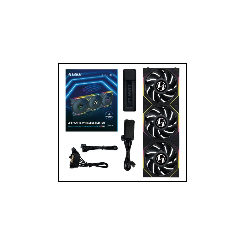 VENTILADOR 120X120 LIAN LI UNIFAN TL LCD WIRELESS WHITE VENTILADOR 120X120 LIAN LI UNIFAN TL LCD WIRELESS WHITE