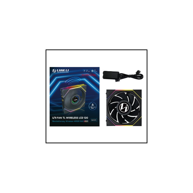 VENTILADOR 120X120 LIAN LI UNIFANTL LCD WIRELESS BLACK R VENTILADOR 120X120 LIAN LI UNIFANTL LCD WIRELESS BLACK R