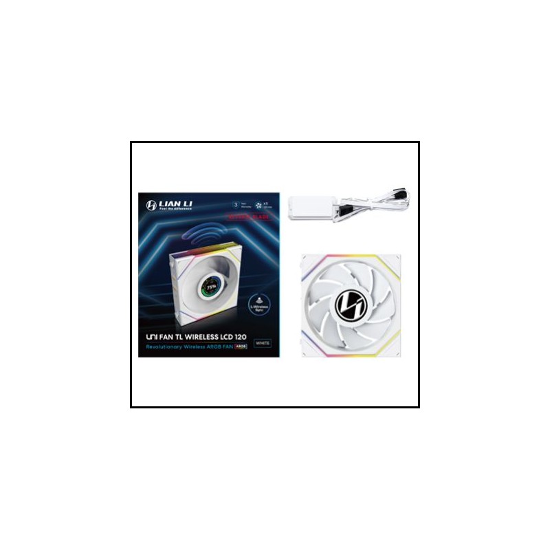 VENTILADOR 120X120 LIAN LI UNIFANTL LCD WIRELESS WHITE R VENTILADOR 120X120 LIAN LI UNIFANTL LCD WIRELESS WHITE R