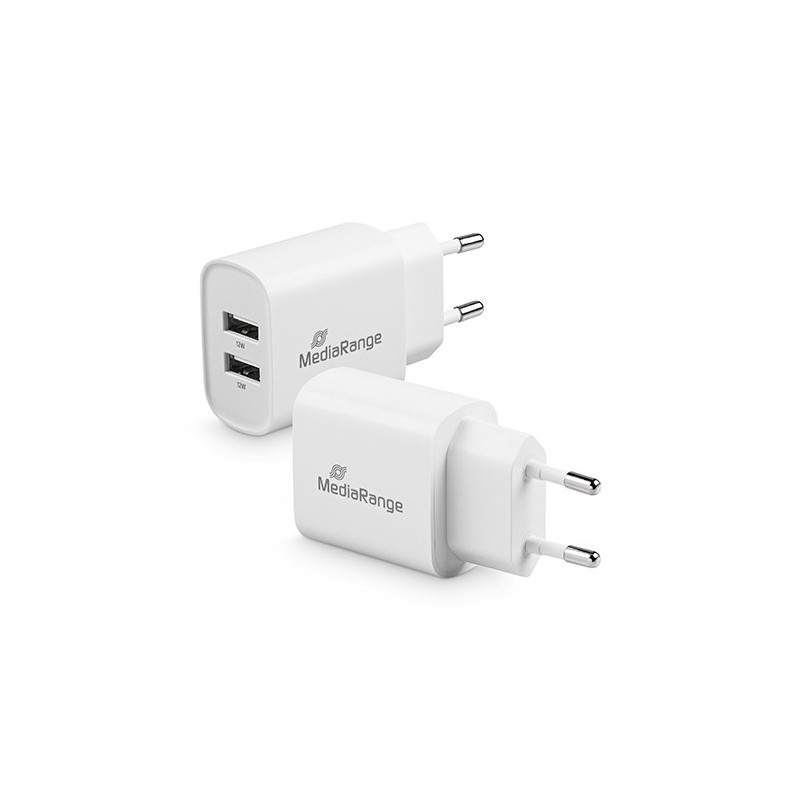 CARGADOR MEDIARANGE DUAL USB A 12W