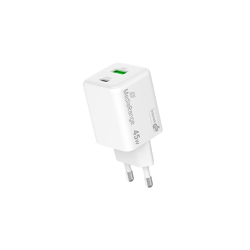 CARGADOR MEDIARANGE DUAL USB A Y USB C 45W CARGADOR MEDIARANGE DUAL USB A Y USB C 45W