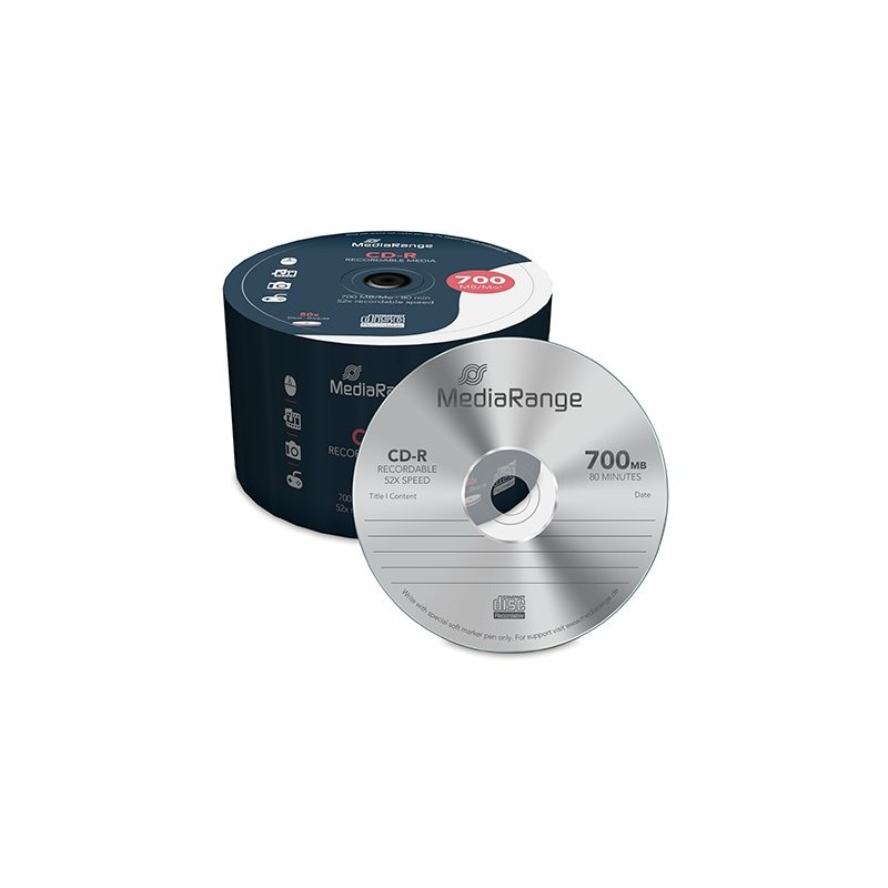 CONSUMIBLE MEDIARANGE CD R MR207 700MB 50PCS CONSUMIBLE MEDIARANGE CD R MR207 700MB 50PCS