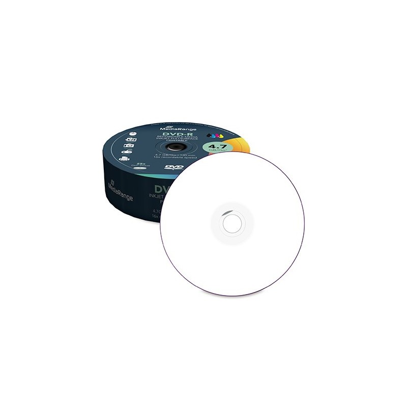 CONSUMIBLE MEDIARANGE DVD R MR407 47GB 25PCS CONSUMIBLE MEDIARANGE DVD R MR407 47GB 25PCS