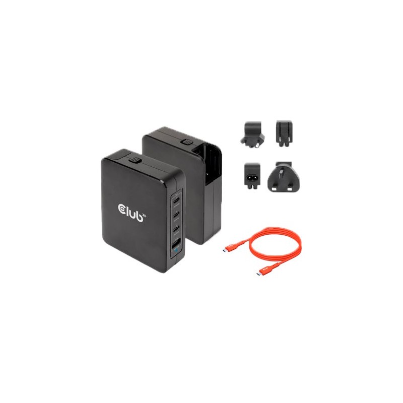 CARGADOR DE VIAJE INTERNACIONAL CLUB3D GAN 140W CARGADOR DE VIAJE INTERNACIONAL CLUB3D GAN 140W
