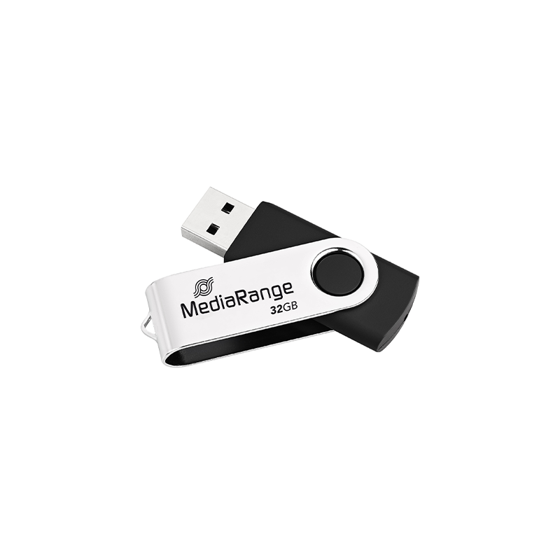 PENDRIVE 32GB USB 20 MEDIARANGE SILVER BLACK PENDRIVE 32GB USB 20 MEDIARANGE SILVER BLACK