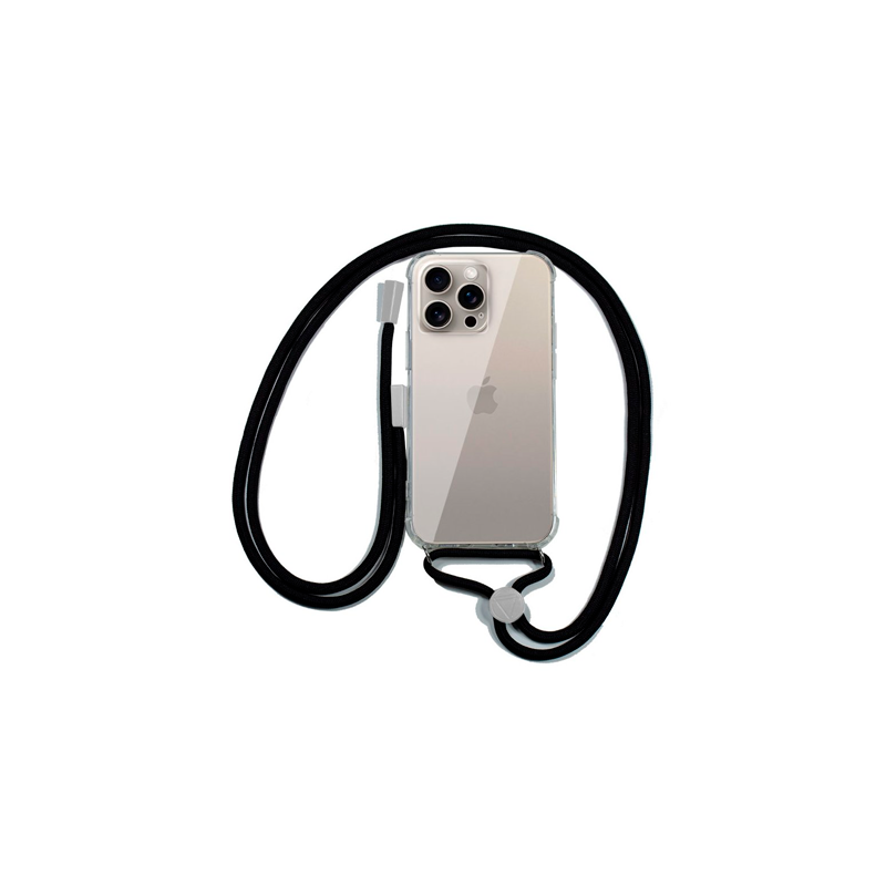 FUNDA COOL IPHONE 15 PRO MAX TRANSPARENTE NEGRO FUNDA COOL IPHONE 15 PRO MAX TRANSPARENTE NEGRO