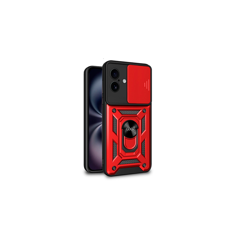 FUNDA COOL IPHONE 16 HARD RING ROJO FUNDA COOL IPHONE 16 HARD RING ROJO