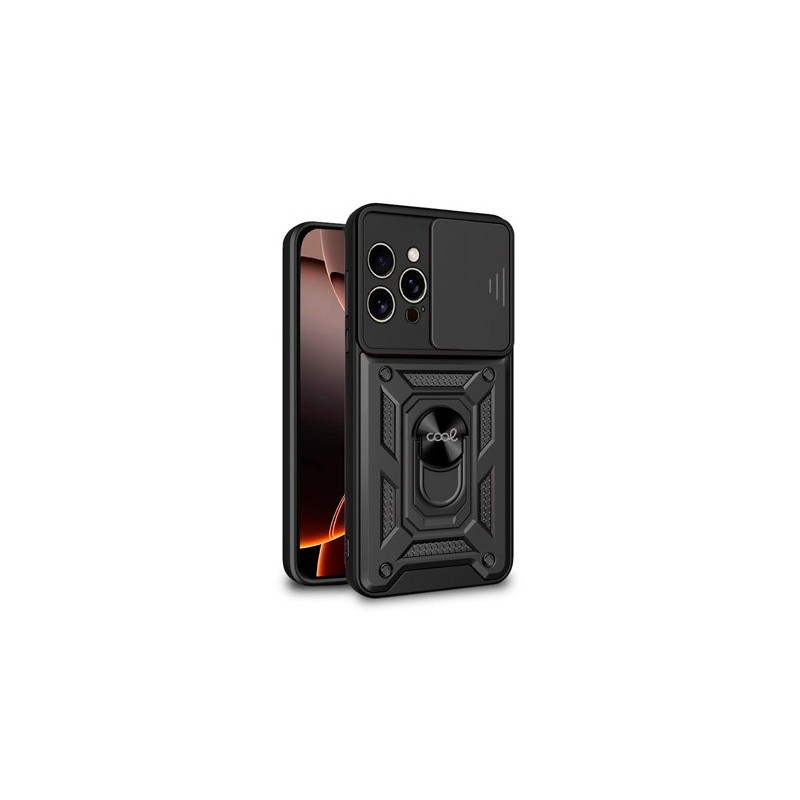 FUNDA COOL IPHONE 16 PRO HARD RING NEGRO FUNDA COOL IPHONE 16 PRO HARD RING NEGRO