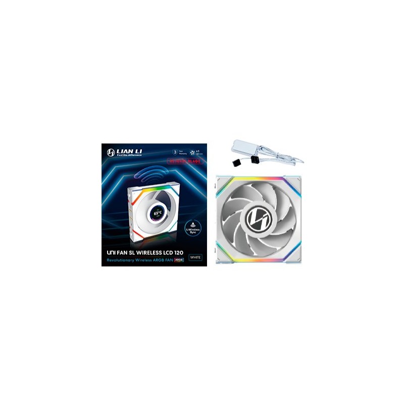 VENTILADOR 120X125 LIAN LI UNIFAN SL WIRELESS LCD RV WH VENTILADOR 120X125 LIAN LI UNIFAN SL WIRELESS LCD RV WH