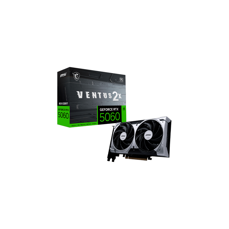 TARJETA GRaFICA MSI RTX 5060 8GB VENTUS 2X OC GDDR7 TARJETA GRaFICA MSI RTX 5060 8GB VENTUS 2X OC GDDR7