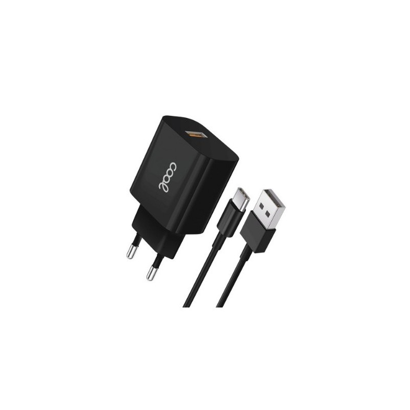 CARGADOR COOL USB C 12W 24 AMP BLANCK CABLE 2M