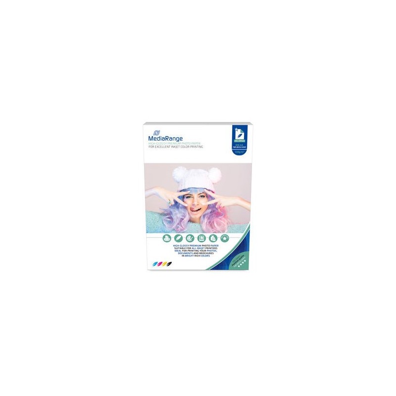 PAPEL FOTOGRAFICO MEDIARANGE MRINK103 A4 BRILLO PAPEL FOTOGRAFICO MEDIARANGE MRINK103 A4 BRILLO
