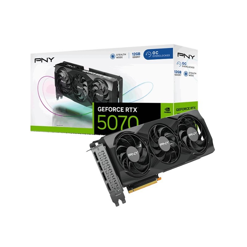 TARJETA GRaFICA PNY RTX 5070 12GB OVERCLOCKED TARJETA GRaFICA PNY RTX 5070 12GB OVERCLOCKED