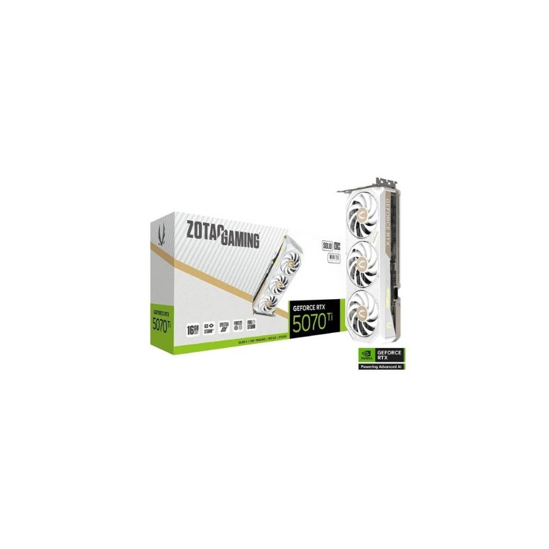 TARJETA GRaFICA ZOTAC RTX 5070 Ti SOLID CORE OC 16GB WHITE