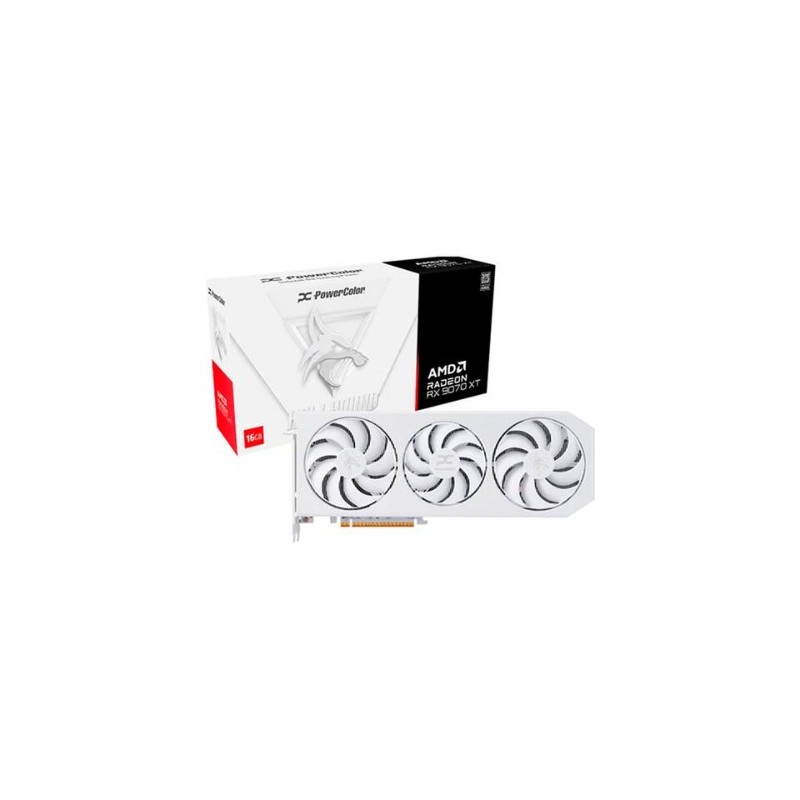 TARJETA GRaFICA POWERCOLOR RX 9070XT 16GB HELLHOUND WHITE