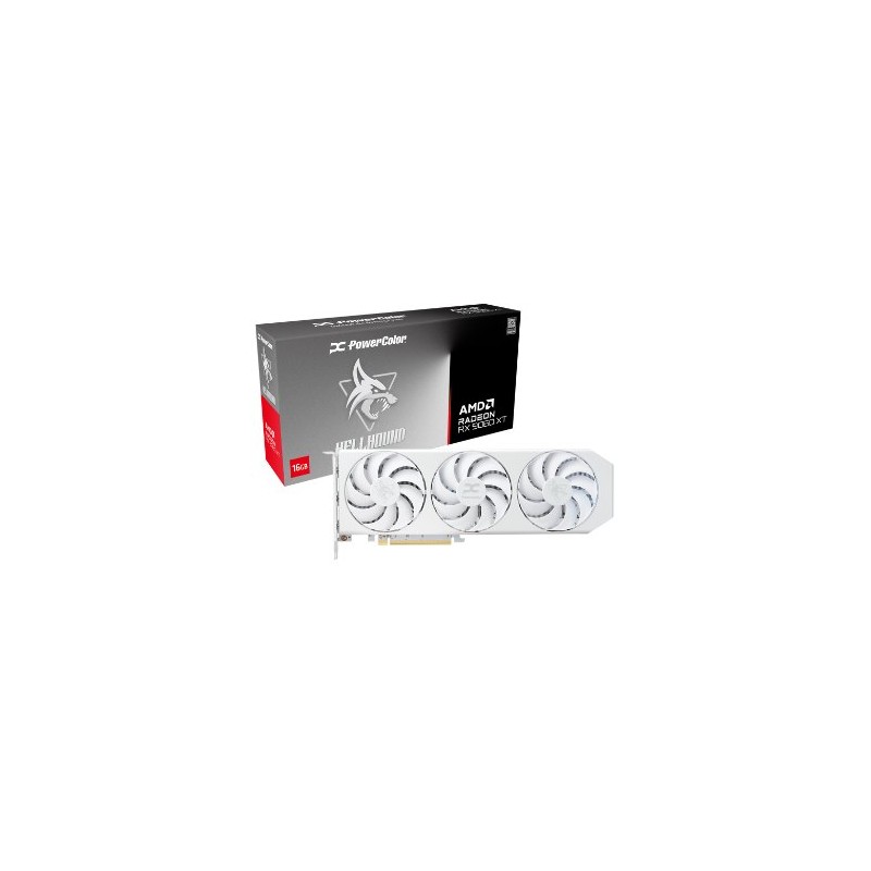 TARJETA GRaFICA POWERCOLOR RX 9060XT 16GB HELLHOUND WHITE